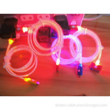 New LED Lighting Micro USB Data Cable for Android Cell Phones